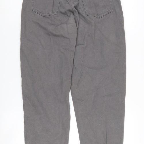 H&M Women's Grey Straight Jeans Size 6 with Belt