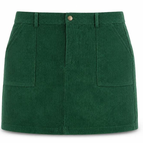 Cider Women's Green Corduroy Skirt XL Casual