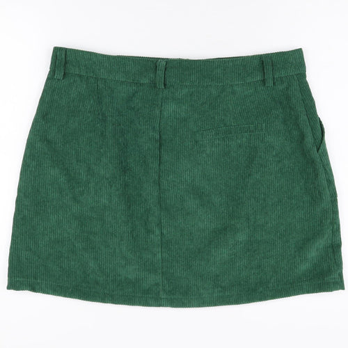 Cider Women's Green Corduroy Skirt XL Casual