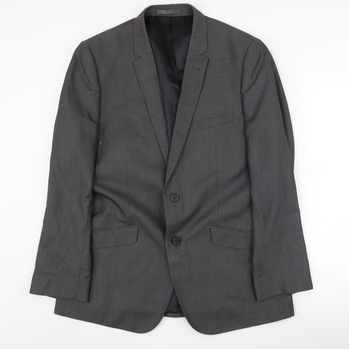 Avenue Men's Grey Blazer 40R Regular Fit Formal
