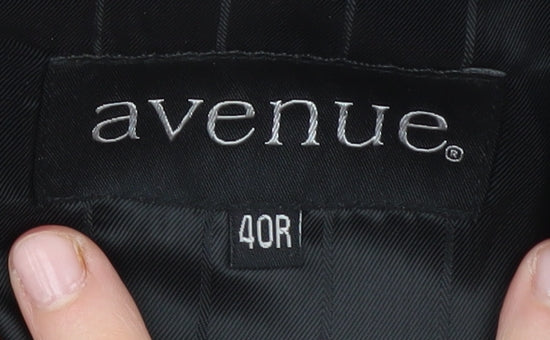 Avenue Men's Grey Blazer 40R Regular Fit Formal