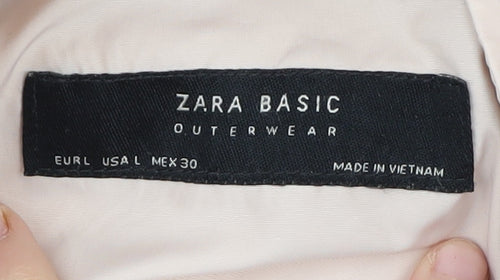 Zara Women's Beige Rain Coat Jacket Size 12
