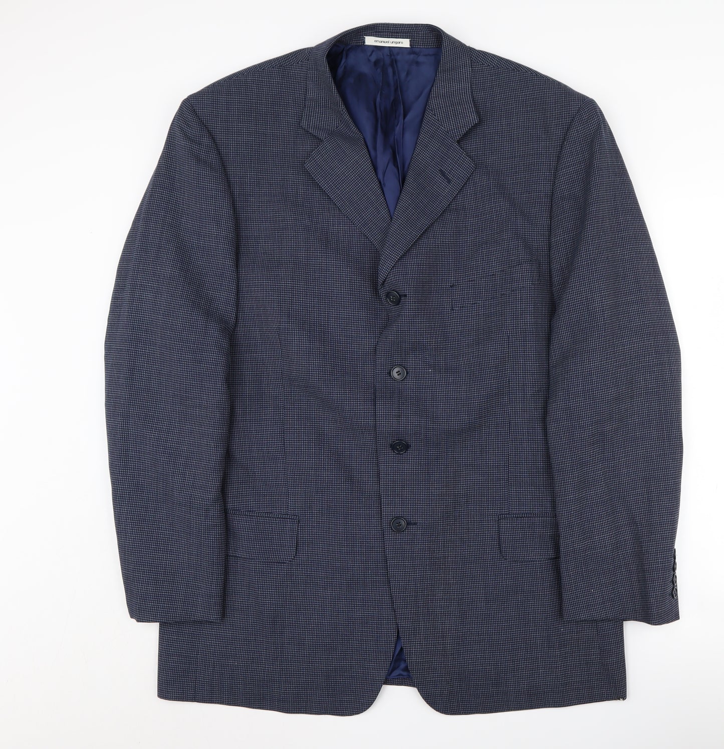 Emanuel Ungaro Men’s Blue Classic Jacket, Size 44L