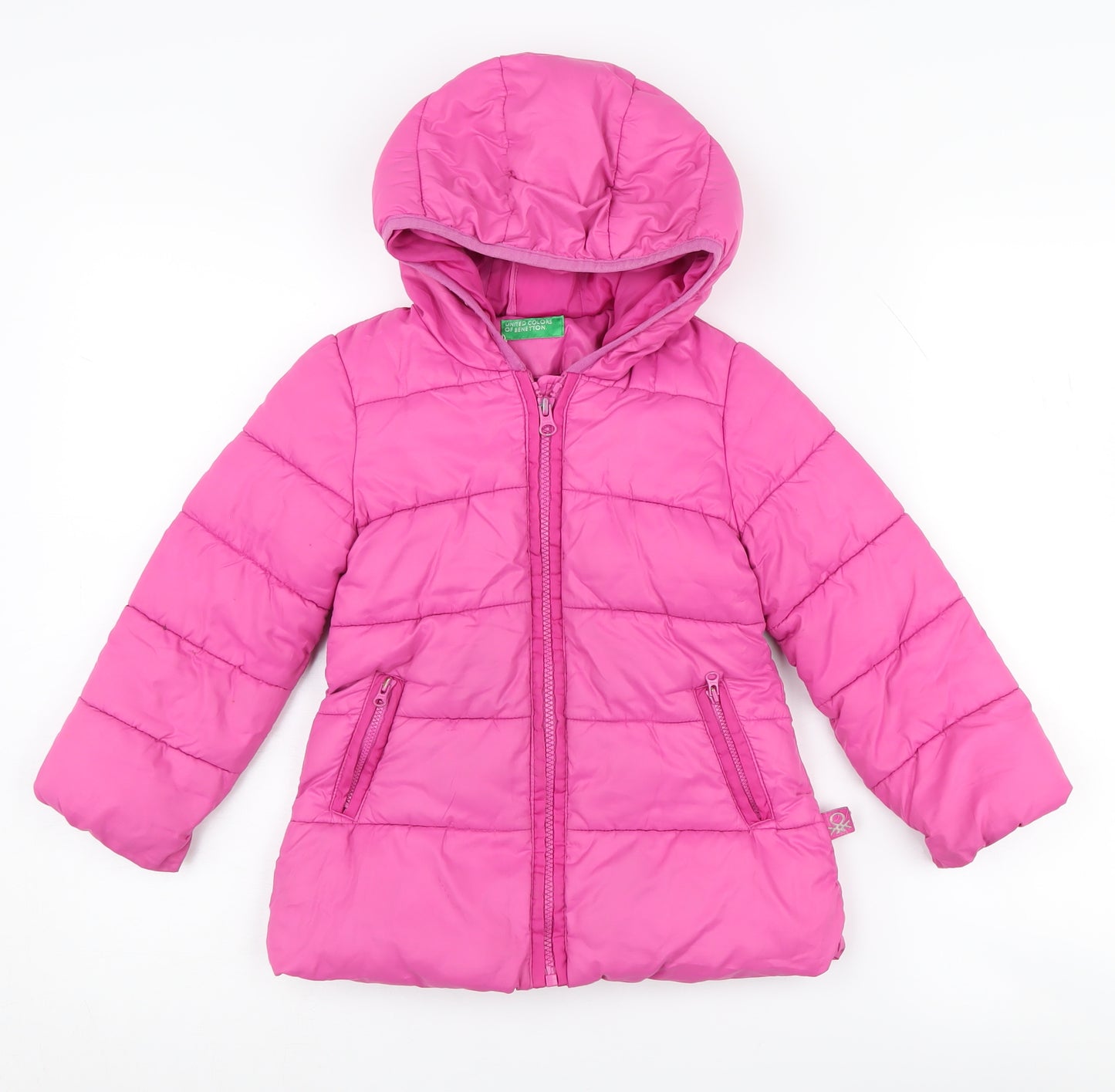 United Colors of Benetton Pink Girls' Puffer Jacket, 3-4 Years