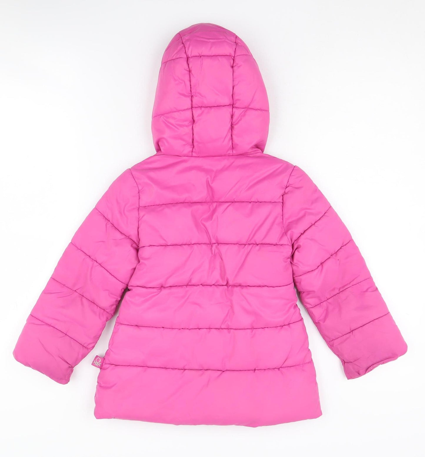 United Colors of Benetton Pink Girls' Puffer Jacket, 3-4 Years