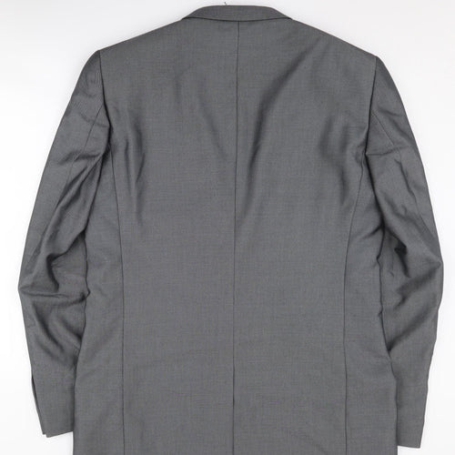 Next Men's Grey 42 Long Suit Jacket, Notch Lapel