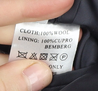 T.M.Lewin Men's Black Striped Suit Jacket 38S