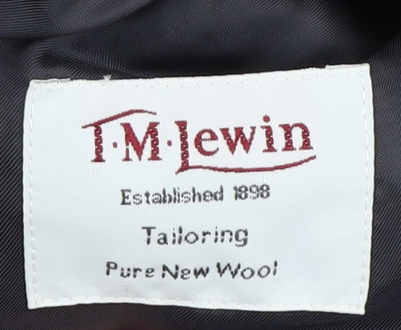 T.M.Lewin Men's Black Striped Suit Jacket 38S