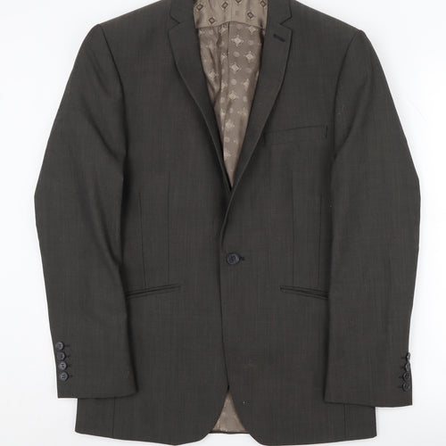 Limehaus Men's Brown Blazer, Size 36R, Regular Fit