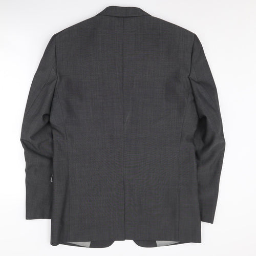 Next Men's Grey Formal Blazer, Size 38R, Two-Button