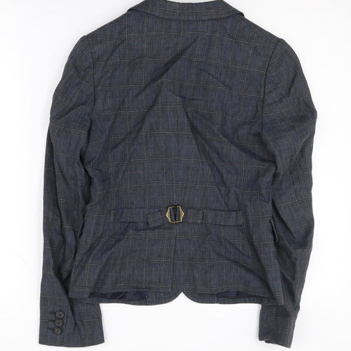 Jigsaw Women's Grey Check Blazer Size 8, Workwear Style