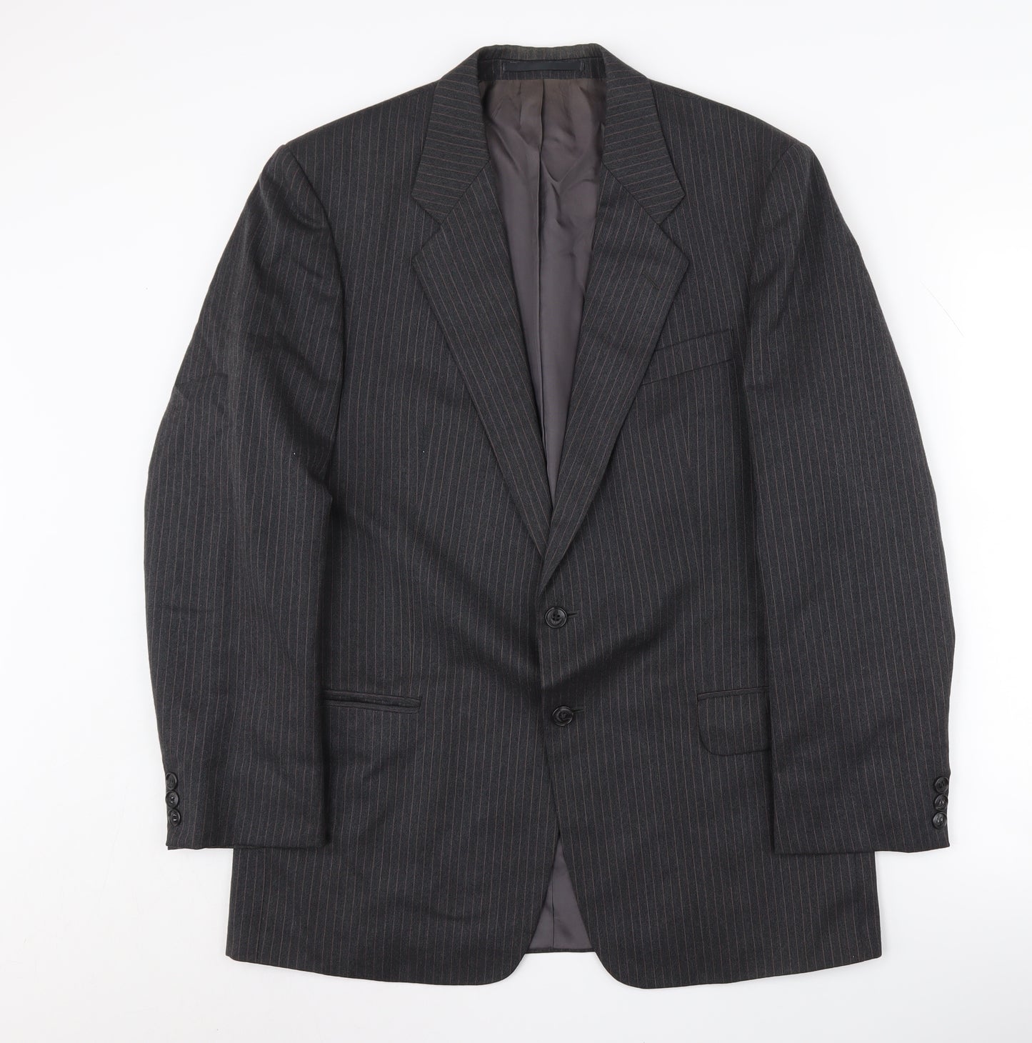 St Michael Men's Grey Stripe Blazer, 40R, Business-Ready