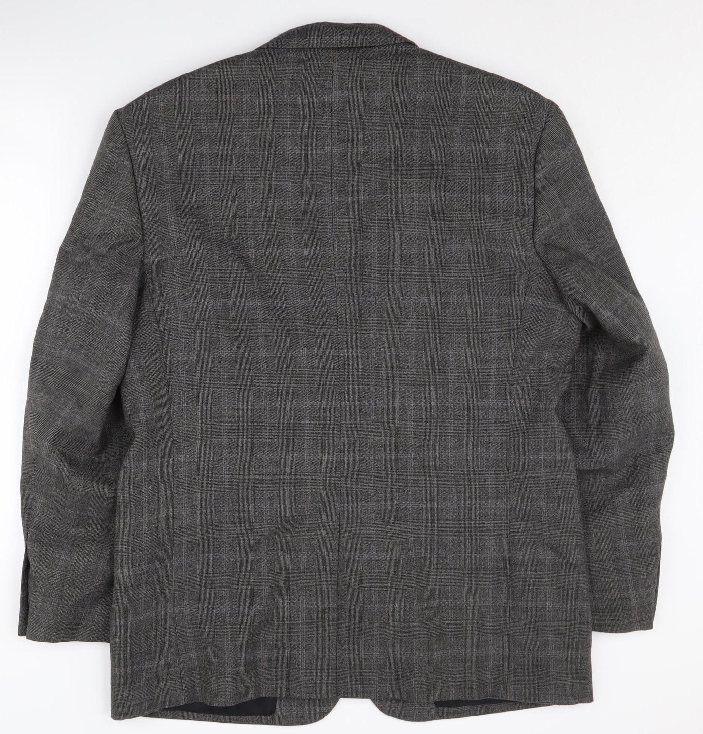 BHS Men's Grey Check Blazer 38-40 Wool Blend