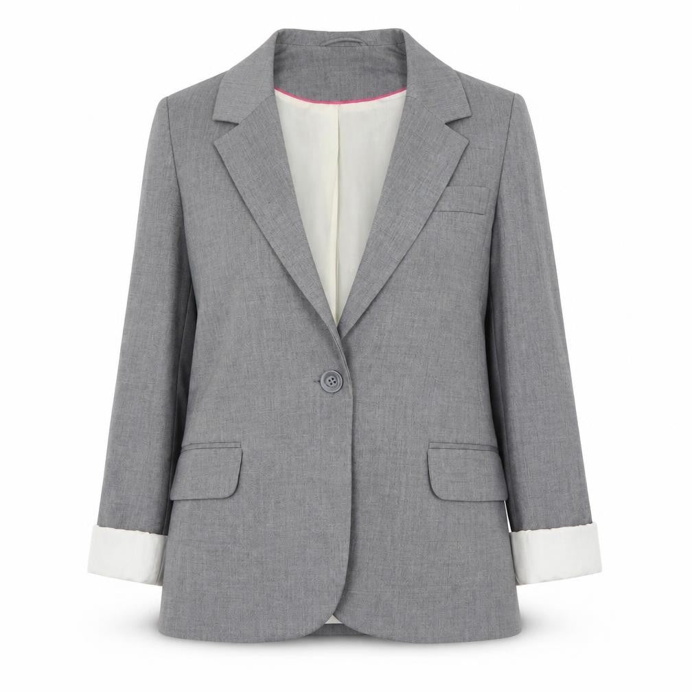 Dorothy Perkins Grey Blazer - Women's, Size 8, Business Casual