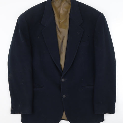 Calibre Men's Blue Wool Blazer 38R Two-Button Classic