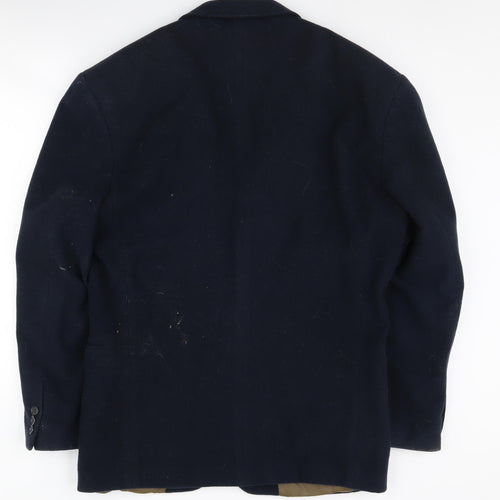 Calibre Men's Blue Wool Blazer 38R Two-Button Classic