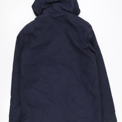 French Connection Women's Blue Hooded Parka XS