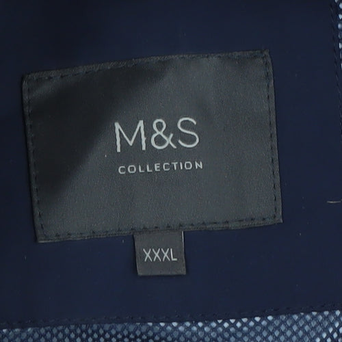 Marks and Spencer Men's Blue 3XL Stand-Up Collar Jacket