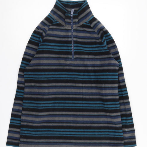 Cotton Traders Unisex Black Striped Sweatshirt S