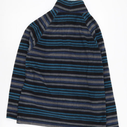 Cotton Traders Unisex Black Striped Sweatshirt S