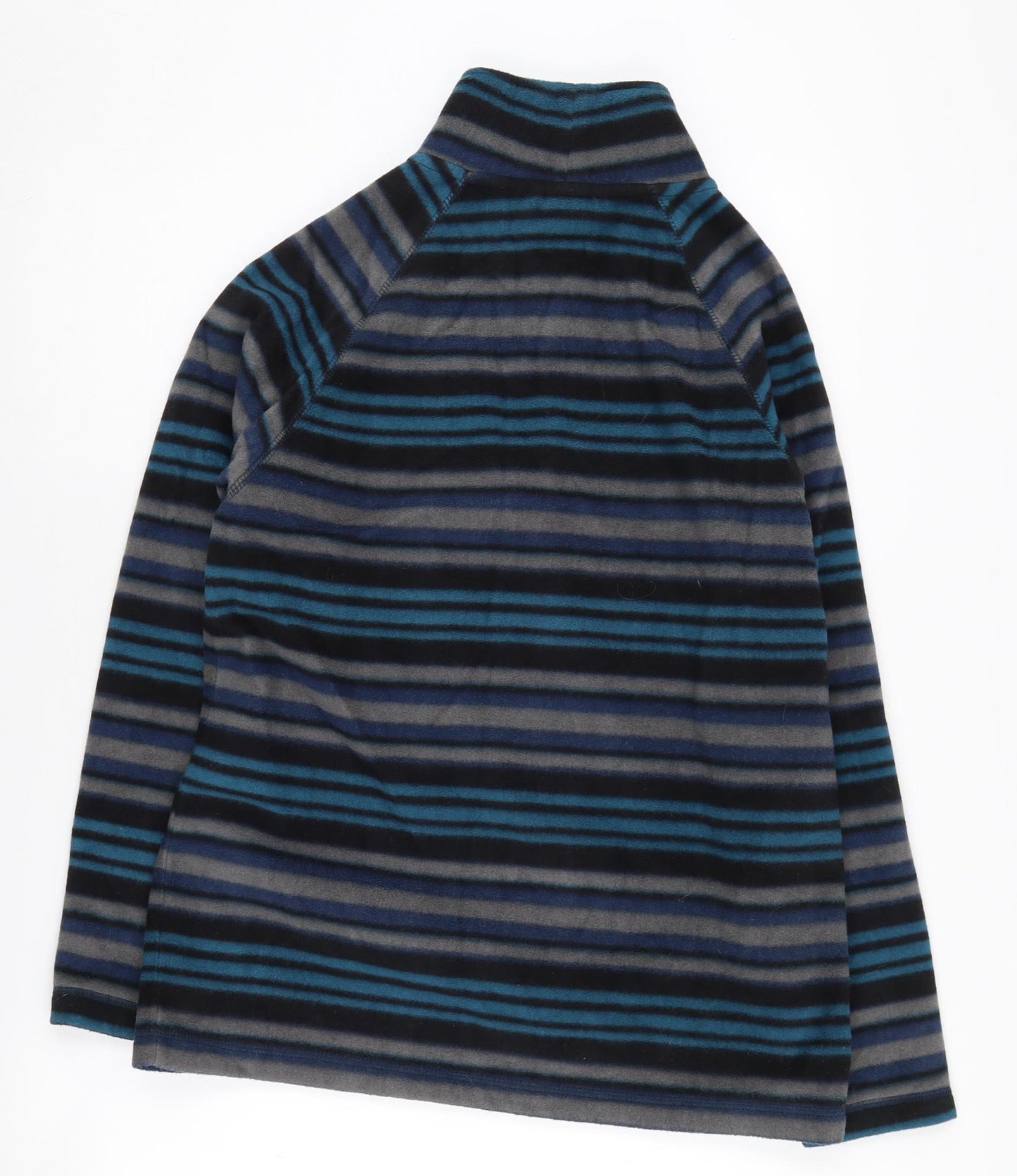 Cotton Traders Unisex Black Striped Sweatshirt S