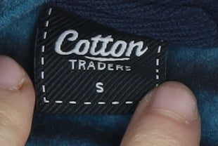 Cotton Traders Unisex Black Striped Sweatshirt S