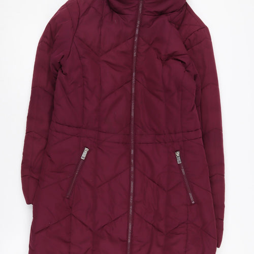 Marks and Spencer Women's Red Puffer Jacket, Size 8