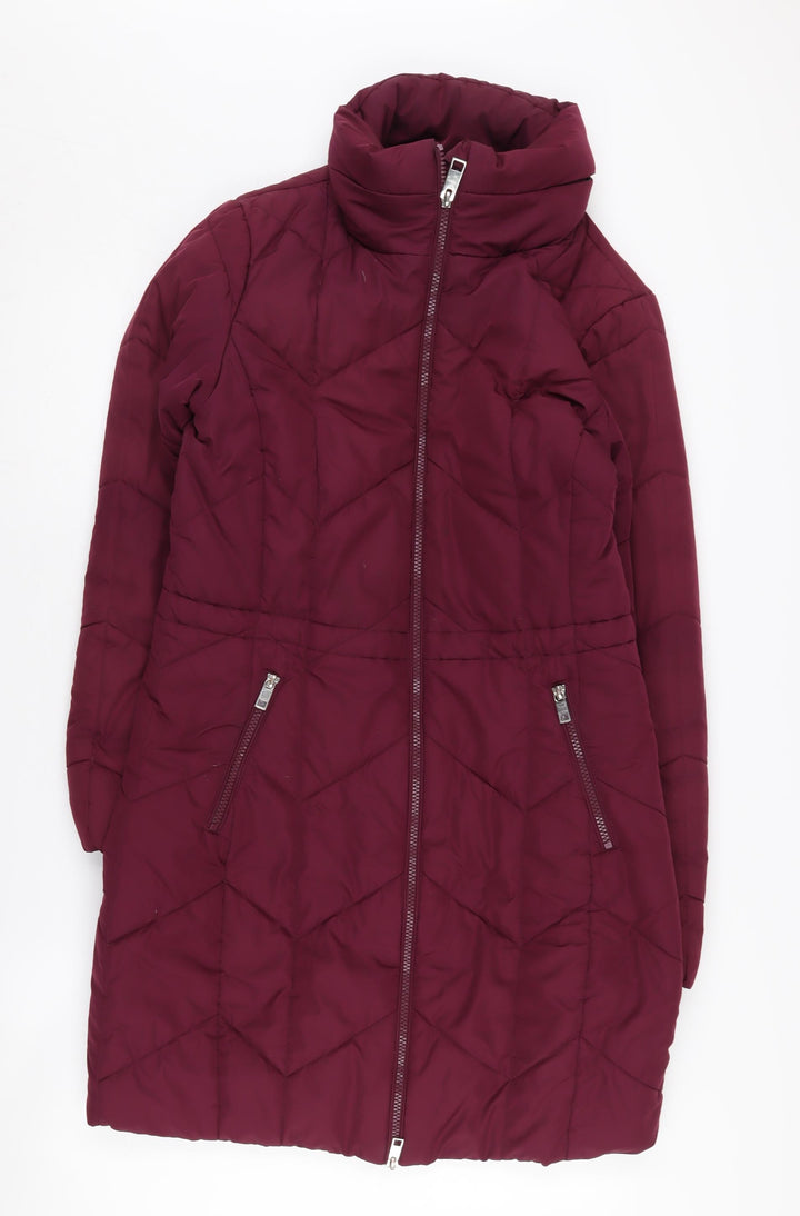 Marks and Spencer Women's Red Puffer Jacket, Size 8