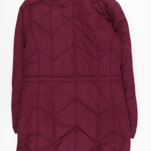 Marks and Spencer Women's Red Puffer Jacket, Size 8