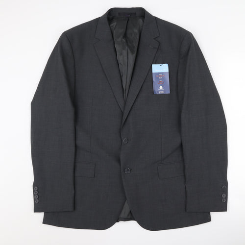 Marks and Spencer Men's Grey 42R Blazer - Formal Style