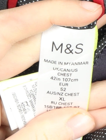 Marks and Spencer Men's Grey 42R Blazer - Formal Style