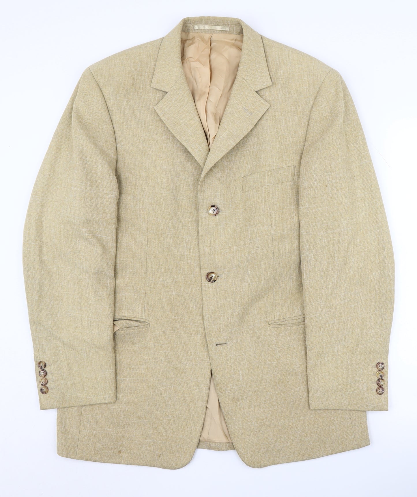 Carlo Rovelli Beige Men's Blazer, Size 48, Classic Style