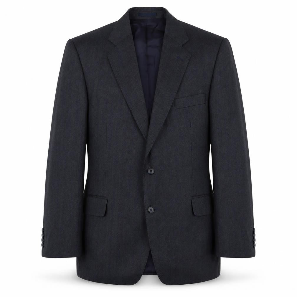 Front view of Eric Spencer Men's Blue Suit Jacket 46 Regular