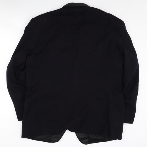 Hardy Amies Men's Black Wool Tuxedo Blazer, Size 44, Vintage