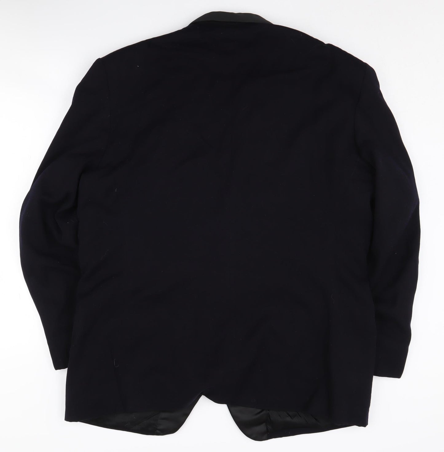 Hardy Amies Men's Black Wool Tuxedo Blazer, Size 44, Vintage