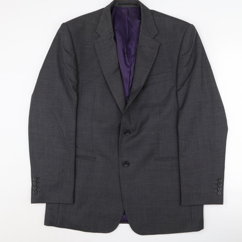 Paul Costelloe Men's Grey Regular Fit Blazer, Size 40R