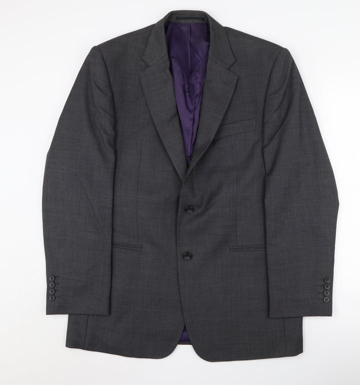 Paul Costelloe Men's Grey Regular Fit Blazer, Size 40R
