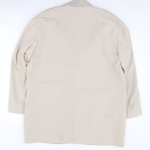 H&M Women's Beige Blazer, Size 8, Two-Button, Lined