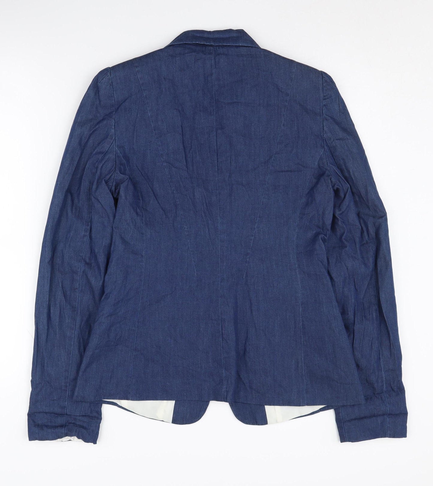 Koton Women's Blue Denim Blazer, Size 8, Casual Style