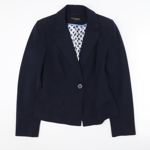 Debenhams Women's Blue Blazer Size 10 Notch Lapel
