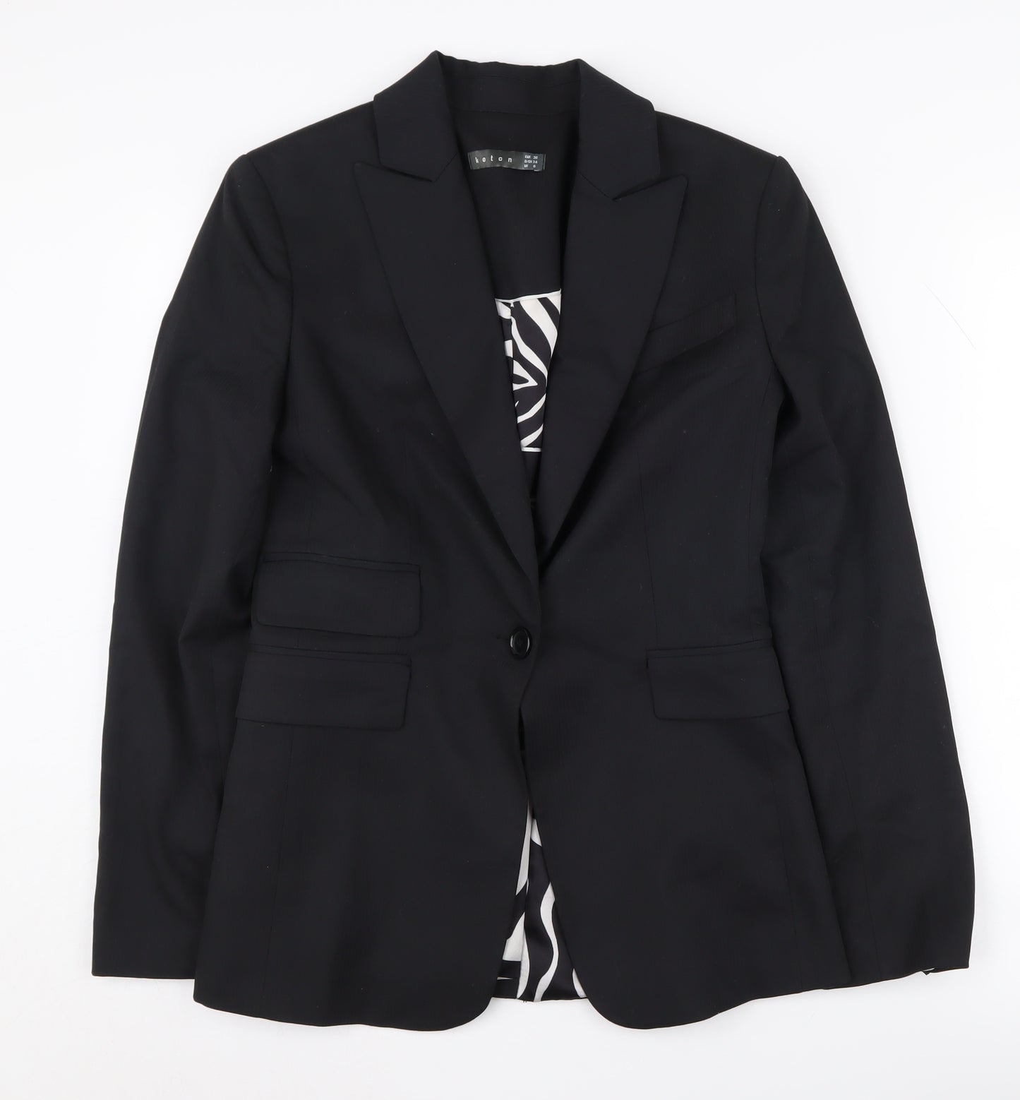 Koton Women's Black Blazer Suit Jacket Size 8