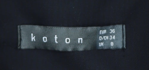 Koton Women's Black Blazer Suit Jacket Size 8
