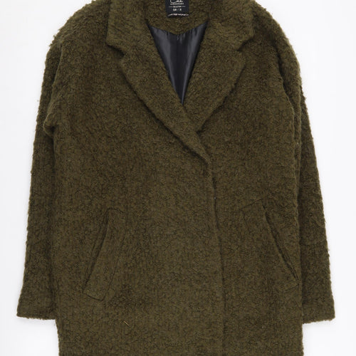 Clockhouse Women's Green Long Coat Size 8