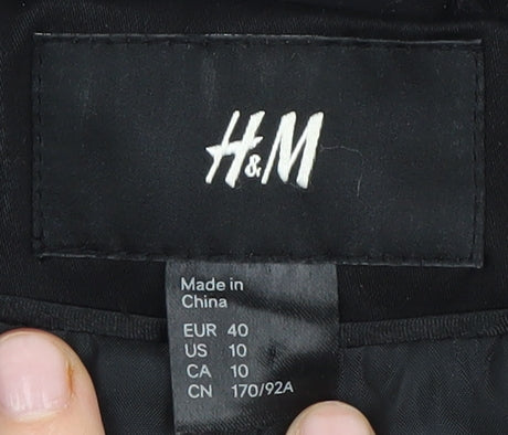 H&M Women's Black Cropped Blazer Size 12