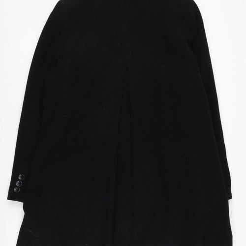 Lands' End Women's Black Wool Overcoat Size 16