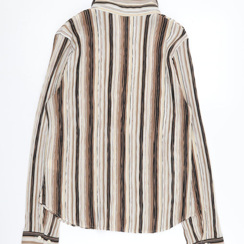 Marks and Spencer Women's Striped Button-Up Shirt UK 16