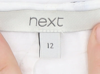 Next Women's Ivory Floral Embroidered Dress Size 12