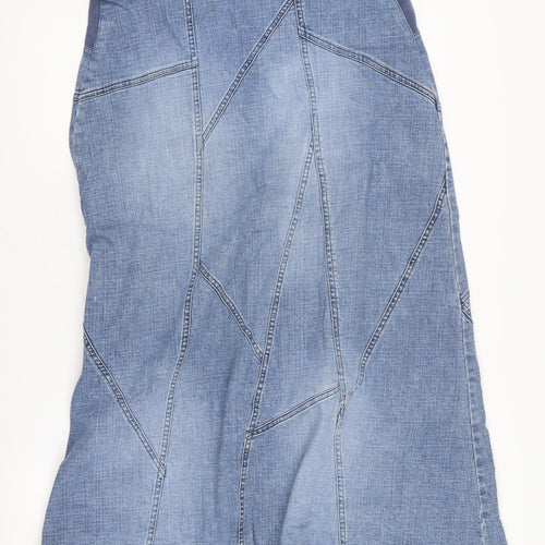 Mothercare Women's Blue A-Line Denim Skirt, Size 12