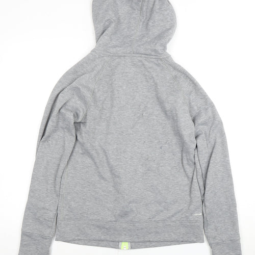Adidas Women's Grey Full Zip Hoodie, Size S, Activewear