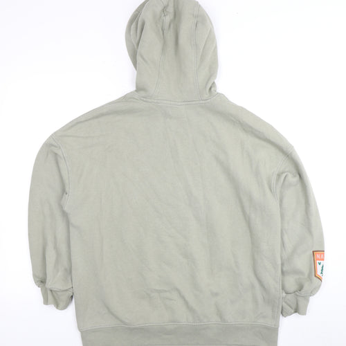 H&M Women's Green Disney Hoodie, Size S, Graphic Print
